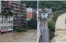 Trung Quốc: Đỉnh lũ di chuyển dọc theo sông Trường Giang, mực nước lên đến mức nguy hiểm