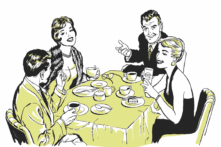 Phép lịch sự khi dùng bữa tối bên ngoài cùng bạn bè 