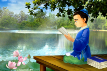 Lưu Yến thời Đường có thiên tư thông minh, năm 6 tuổi đã có thể đọc thuộc lòng "Kinh Thi" và "Luận Ngữ". (Ảnh chụp màn hình video YouTube của Chánh Kiến)