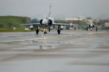 Phi cơ Mirage 2000-5 của Lực lượng Không quân Đài Loan tại Căn cứ Không quân Tân Trúc ở Tân Trúc, Đài Loan, hôm 11/01/2023. (Ảnh: Ann Wang/Reuters)