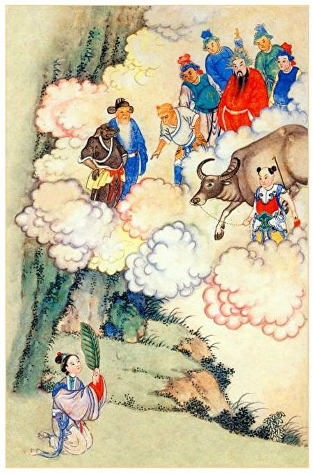 Thầy trò Đường tăng sau khi mượn được chiếc quạt báu thuần âm, đã quạt tắt được lửa dữ ở Hỏa Diệm Sơn dài tám trăm dặm. Bức tranh Hồi 61 của