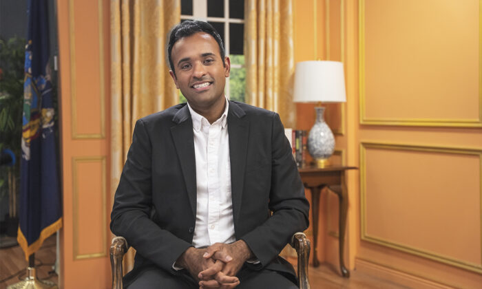 Doanh nhân Vivek Ramaswamy. (Ảnh: Jack Wang/The Epoch Times)