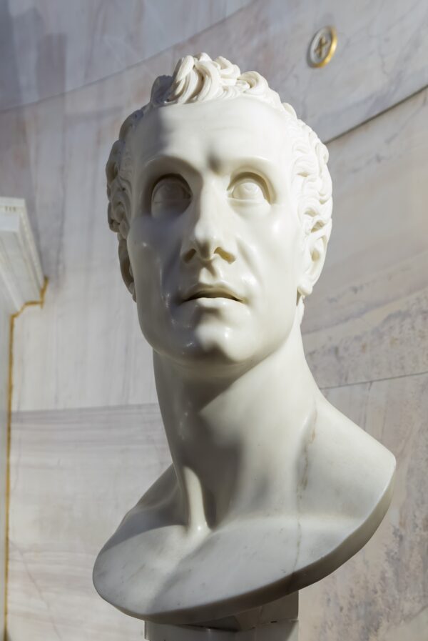 Tượng chân dung tự họa của nghệ thuật gia Antonio Canova bằng đá cẩm thạch. (Ảnh: LorenzoPeg/Shutterstock)