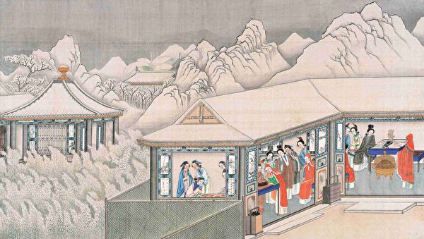 Tranh minh họa "Hồng lâu mộng" do Tôn Ôn thời nhà Thanh vẽ. (Ảnh: Tái ản công)