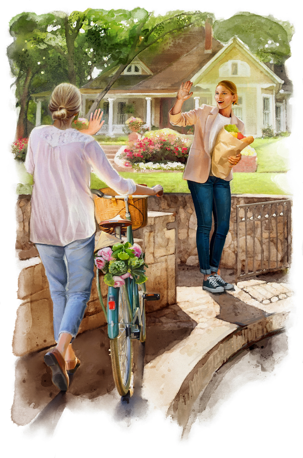 Có nhiều cơ hội để tạo dựng sự kết nối ở khắp mọi nơi, cho dù là tại nơi làm việc, tại câu lạc bộ sách, hay lần tình cờ gặp người hàng xóm của bạn. (Ảnh: Biba Kayewich)