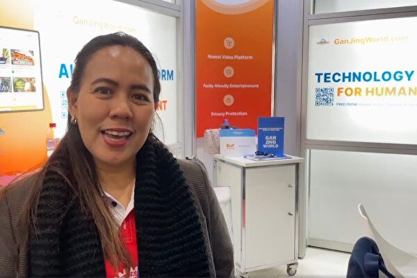 Tiến sĩ Glenda Miro Antonio, Giám đốc điều hành của Spring Rain Global, nói về Gan Jing World trong một sự kiện của Rotary International ở Melbourne, Úc, hôm 27/05/2023. (Ảnh chụp màn hình/Gan Jing World)