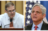 Chủ tịch Tư pháp Hạ viện Jim Jordan (Cộng Hòa-Ohio) và Tổng chưởng lý Merrick Garland trong các bức ảnh tư liệu. (Ảnh: Anna Moneymaker/Getty Images; Mandel Ngan/AFP qua Getty Images)