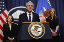 Tổng chưởng lý Hoa Kỳ Merrick Garland tại Hoa Thịnh Đốn hôm 23/06/2023. (Ảnh: Chip Somodevilla/Getty Images)