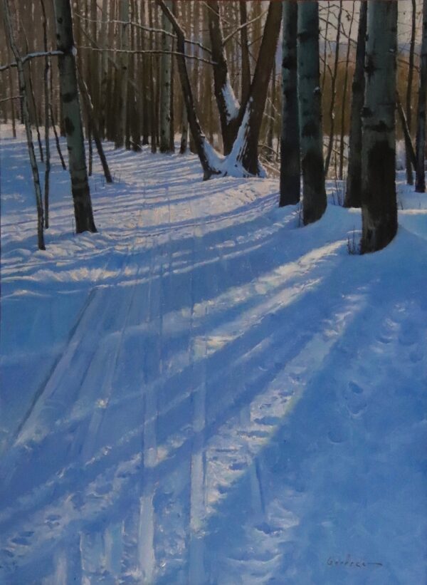 Tác phẩm “Guiding Light” (Ánh sáng dẫn đường) của họa sĩ Jake Gaedtke, vẽ năm 2023. Tranh sơn dầu trên vải lanh; kích thước: 27 inch x 20 inch. (Ảnh: Jake Gaedtke)