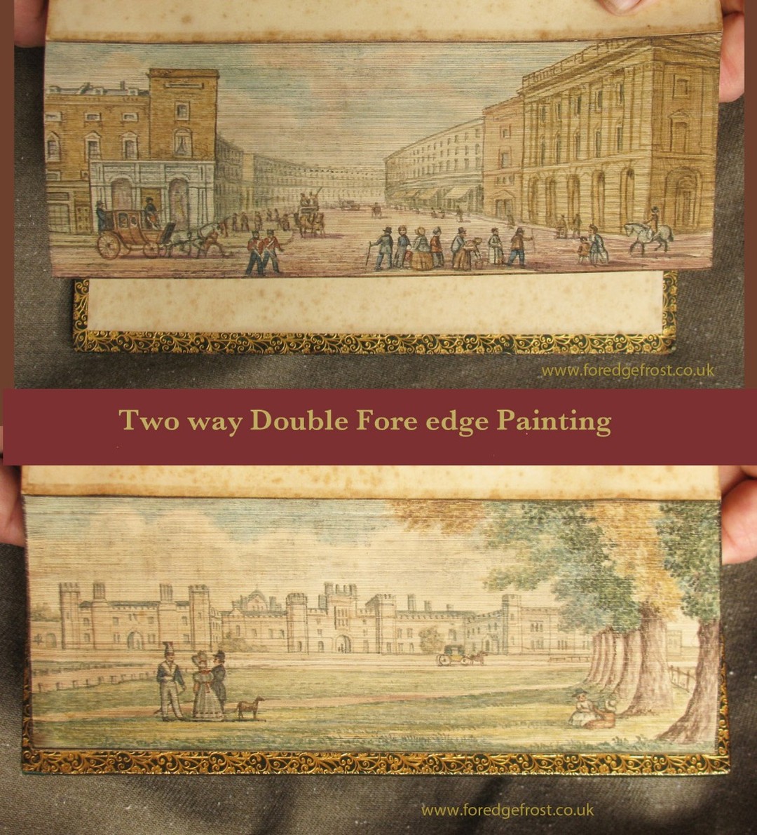 Ông Martin Frosts đã vẽ trên nhiều cuốn Kinh Thánh, thơ ca, hoặc những cuốn sách bìa da cổ. (Ảnh: Đăng dưới sự cho phép của Martin Frost @foredgefrost1)