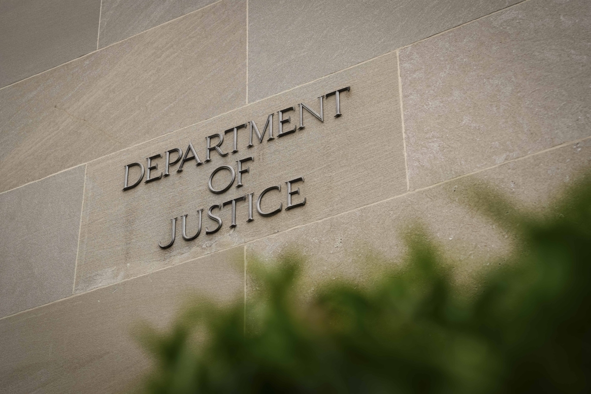 Tòa nhà Bộ Tư pháp Hoa Kỳ ở Hoa Thịnh Đốn hôm 28/06/2023. (Ảnh: Madalina Vasiliu/The Epoch Times)