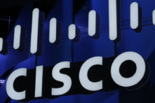 Logo của Cisco tại Hội nghị Thế giới Di động (MWC) ở Barcelona vào ngày 26/02/2018. (Ảnh: Pau Barrena/AFP qua Getty Images)