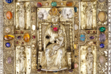 Một chi tiết của quyển sách “Berthold Sacramentary” (Sách Lễ Berthold), năm 1215–1217. Thư viện và Bảo tàng Morgan, Thành phố New York. (Ảnh: Tài liệu công cộng)