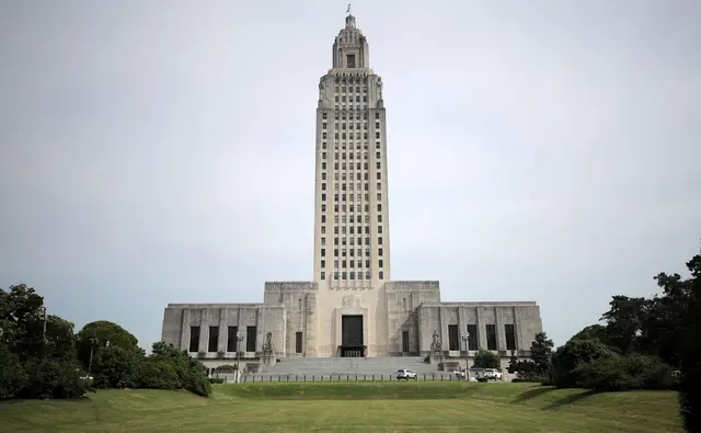 Tòa nhà Quốc hội tiểu bang Louisiana ở Baton Rouge, Louisiana, vào ngày 17/04/2020. (Ảnh: Chris Graythen/Getty Images)