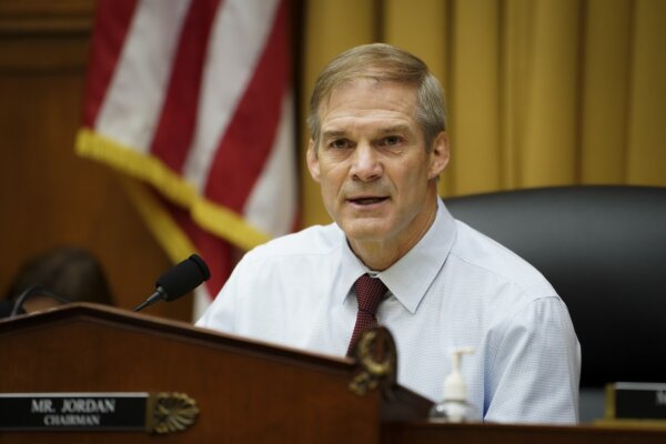 Chủ tịch Ủy ban Tư pháp Hạ viện Jim Jordan (Cộng Hòa-Ohio) nói trong phiên điều trần của ông John Durham tại Quốc hội ở Hoa Thịnh Đốn vào ngày 21/06/2023. (Ảnh: Madalina Vasiliu/The Epoch Times)