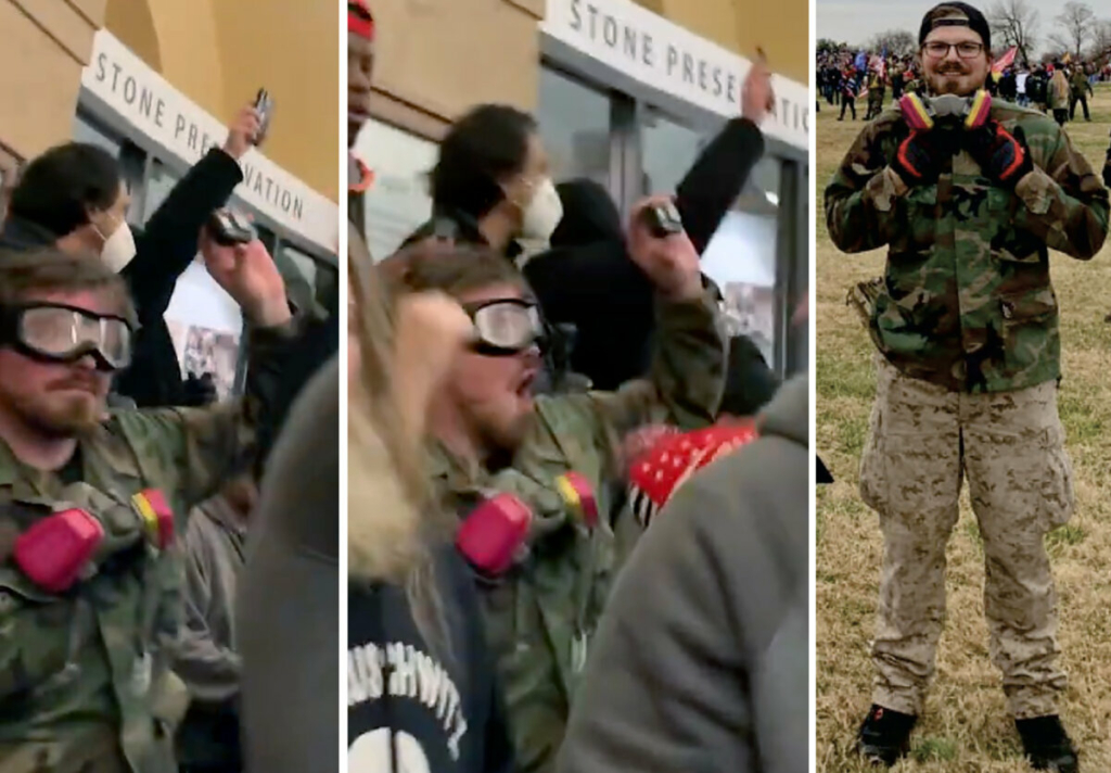 Anh Derek Jaccob Dodder, 31 tuổi, ở Las Vegas, đã bị FBI bắt giữ hôm 04/10 và bị cáo buộc bốn tội nhẹ trong sự kiện 06/01. (Ảnh: Bộ Tư pháp Hoa Kỳ/Ảnh chụp màn hình qua The Epoch Times)