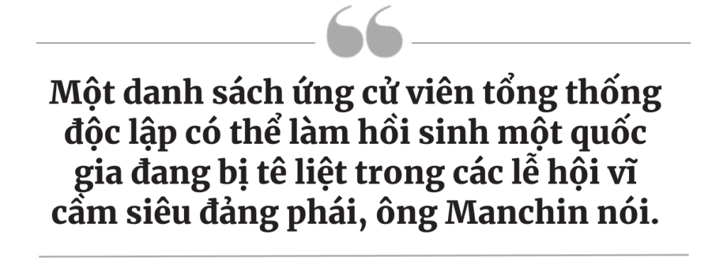 Ông Manchin trung dung — một thượng nghị sĩ đang đứng trước bước ngoặt