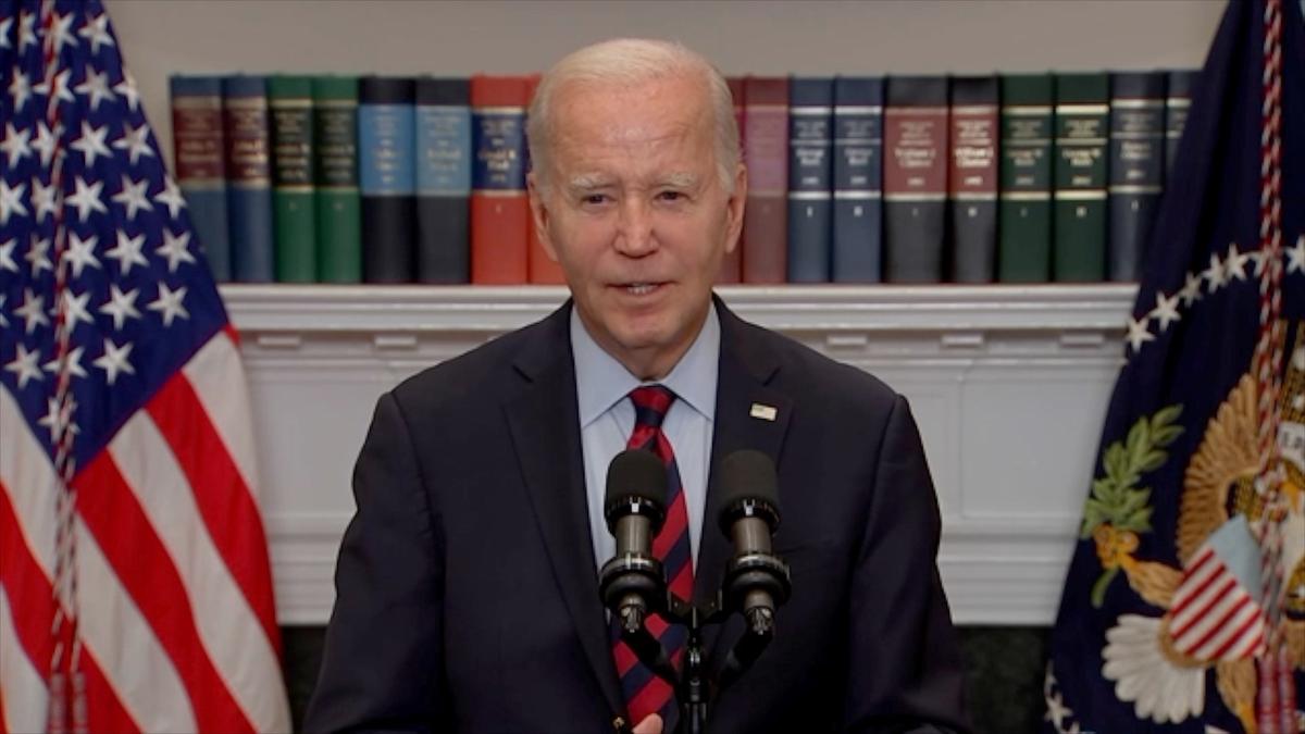 Tổng thống Joe Biden nói tại một cuộc họp báo hôm 04/10/2023. (Ảnh: Tòa Bạch Ốc/Ảnh chụp màn hình qua NTD)