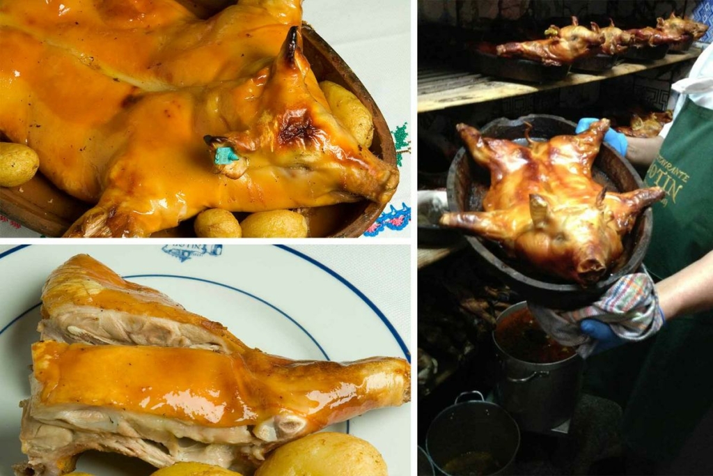 Món heo sữa quay được phục vụ tại nhà hàng Sobrino de Botín. (Ảnh: Đăng theo sự cho phép của ông Antonio González)