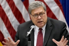 Tổng Chưởng lý William Barr nói chuyện tại St. Louis, Minnesota, vào ngày 15/10/2020. (Ảnh: Jeff Roberson/AP Photo)