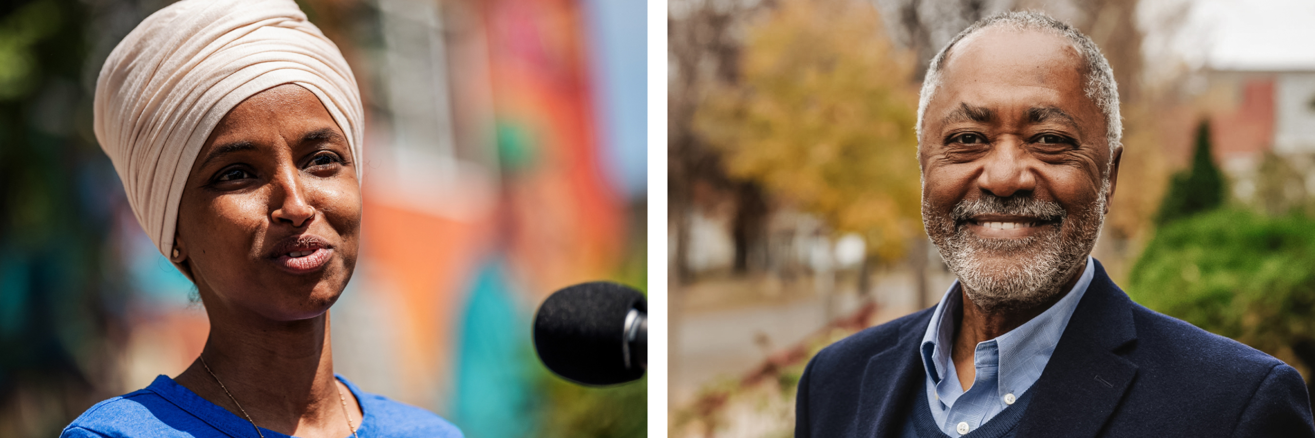 Dân biểu Ilhan Omar (Dân Chủ-Minnesota) nói với các phóng viên ở Minneapolis vào ngày 11/08/2020. (Ảnh: Stephen Maturen/Getty Images)