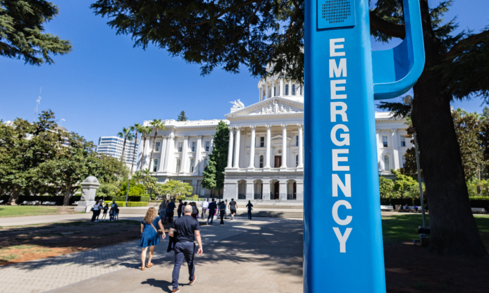 Tòa nhà Quốc hội Tiểu bang California ở Sacramento, California, hôm 28/08/2023. (Ảnh: John Fredricks/The Epoch Times)