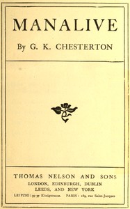 Trang bìa cuốn sách “Manalive” (Người Đàn Ông Đang Sống) của nhà văn G.K. Chesterton. (Ảnh: Gutenberg Project)