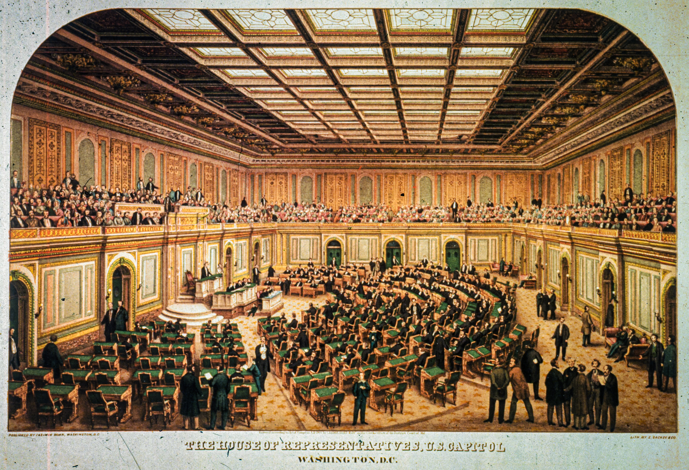 Hạ viện ở Hoa Thịnh Đốn năm 1868. (Ảnh: MPI/Getty Images)