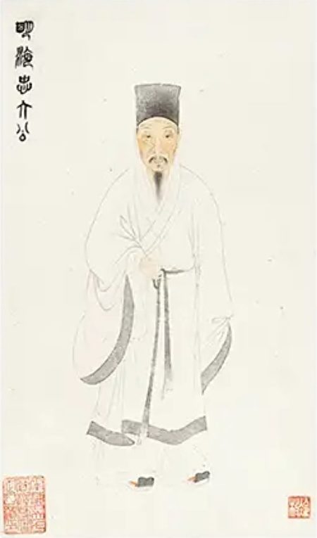 Hải Thụy suốt đời vì dân không màng tư lợi, hết mực liêm khiết. Đặc biệt đáng quý là ông còn thay dân kêu oan, dám liều mạng can gián. Chân dung Hải Thụy do Lãnh Mai vẽ. (Ảnh: Tài sản công)