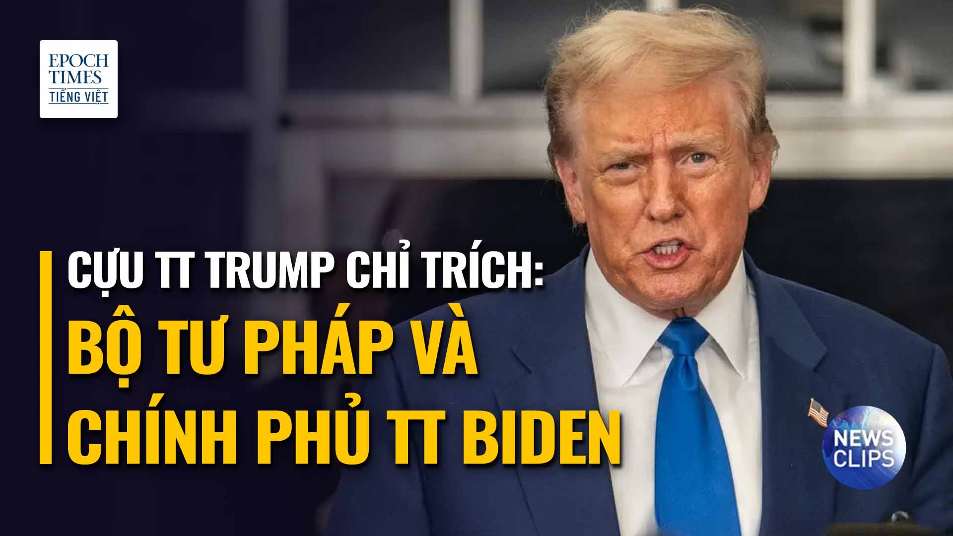 Cựu TT Trump chỉ trích Bộ Tư pháp và Chính phủ TT Biden: ‘Họ săn lùng và hủy hoại người dân’