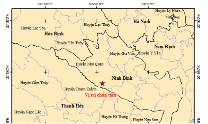 động đất tại Ninh Bình