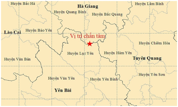 động đất ở Yên Bái