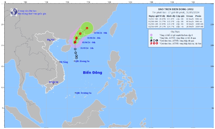 bão số 1 trên biển Đông