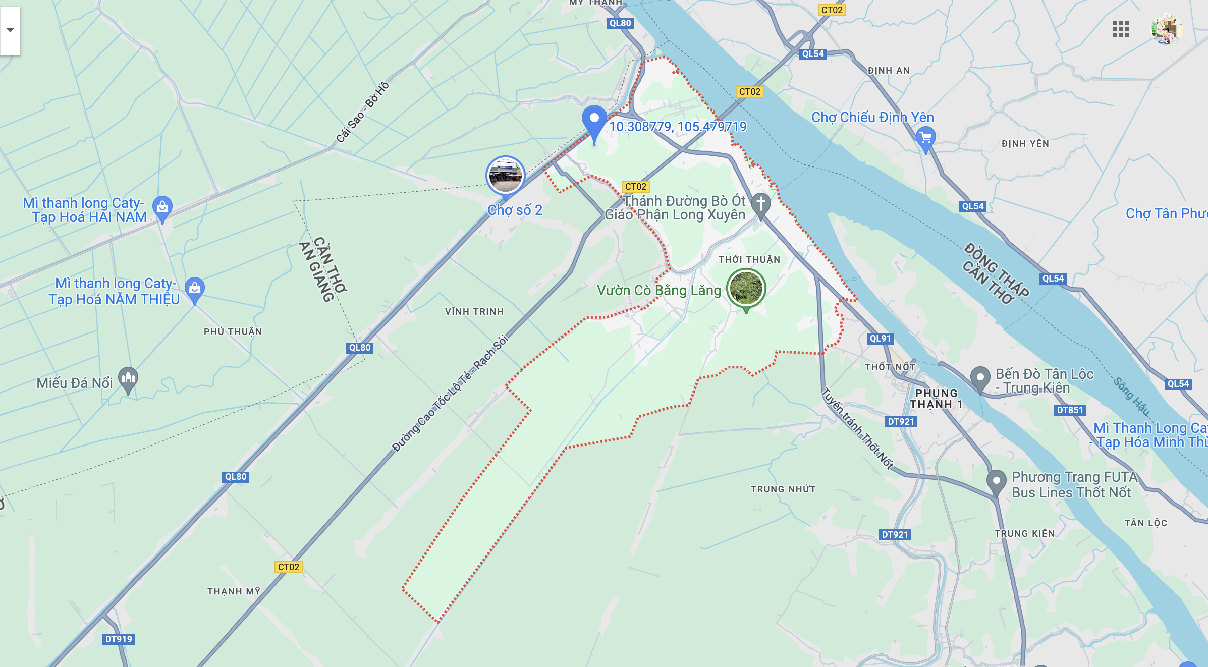 sạt lở trên quốc lộ 80 qua Cần Thơ