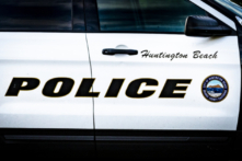 Một xe cảnh sát ở Huntington Beach, California, ngày 12/11/2020. (Ảnh: John Fredricks/The Epoch Times)