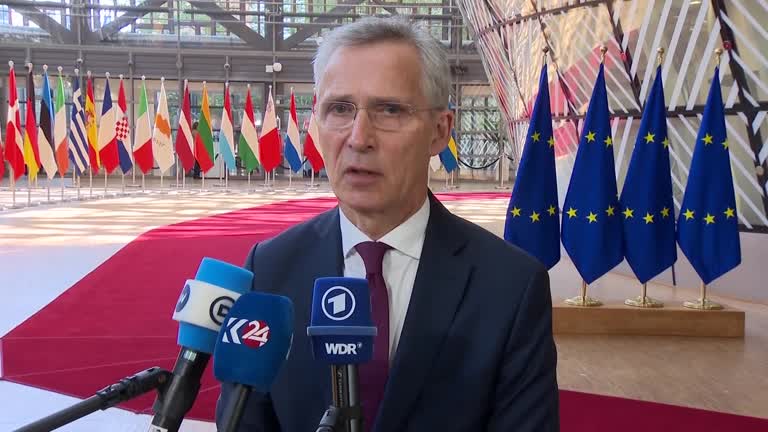 Tổng thư ký NATO Jens Stoltenberg tại Brussels, Bỉ, hôm 28/5/2024. (Ảnh: Reuters)