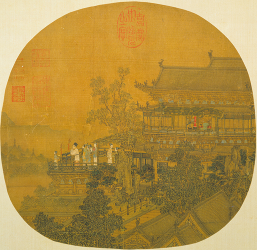 Câu chuyện thần tích về tấm lòng chân thành, hiếu thuận của Hàn Hoài Minh khi còn thiếu niên cảm động Thần hương giúp mẫu thân khỏi bệnh được ghi lại trong chính sử “Lương thư”. Ảnh minh họa: “Phần hương chúc thánh” của Lý Tung đời Tống. (Ảnh được đăng dưới sự cho phép của Bảo tàng Cố Cung Quốc lập)