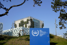 Trụ sở của Tòa án Hình sự Quốc tế ở Den Haag, Hà Lan, hôm 08/03/2024. (Ảnh: Laure Boyer/Hans Lucas qua AFP qua Getty Images)