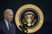Tổng thống Joe Biden chia sẻ về phản ứng của Hoa Kỳ trước khí cầu tầm cao của Trung Quốc và ba vật thể khác bị quân đội Hoa Kỳ bắn hạ trên không phận Hoa Kỳ, tại thính phòng South Court Auditorium thuộc khu phức hợp Tòa Bạch Ốc ở Hoa Thịnh Đốn vào ngày 16/02/2023 (Ảnh: Hình ảnh Drew Angerer/Getty Images)
