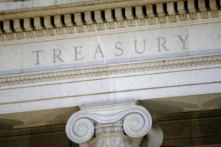 Tòa nhà của Bộ Ngân khố Hoa Kỳ lúc hoàng hôn ở Hoa Thịnh Đốn, ngày 06/06/2019. (Ảnh: Patrick Semansky/AP Photo)