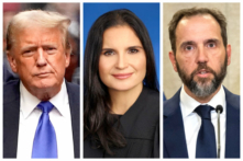 (Trái) Cựu Tổng thống Donald Trump tại Trump Tower ở thành phố New York, hôm 30/05/2024. (Giữa) Thẩm phán Địa hạt Hoa Kỳ Aileen Cannon trong một bức ảnh tư liệu không rõ ngày tháng. (Phải) Biện lý Đặc biệt Jack Smith tại Bộ Tư pháp ở Hoa Thịnh Đốn, vào ngày 01/08/2023. (Ảnh: Timothy A. Clary/AFP qua Getty Images; Địa hạt Nam Florida của Hoa Kỳ; Saul Loeb/AFP qua Getty Images)
