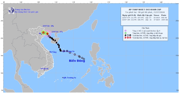 Cập nhật tin bão – áp thấp nhiệt đới mới nhất năm 2024