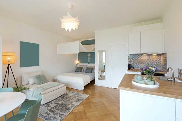 Căn hộ trong khách sạn có thể có một phòng bếp đơn giản. (Ảnh: Shutterstock)