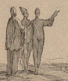 Một chi tiết trong bức tranh “Hang động của Plato,” năm 1604, họa sỹ Jan Saenredam. Tranh khắc, Bảo tàng Nghệ thuật Quốc gia, Hoa Thịnh Đốn. (Ảnh: Tư liệu công cộng)