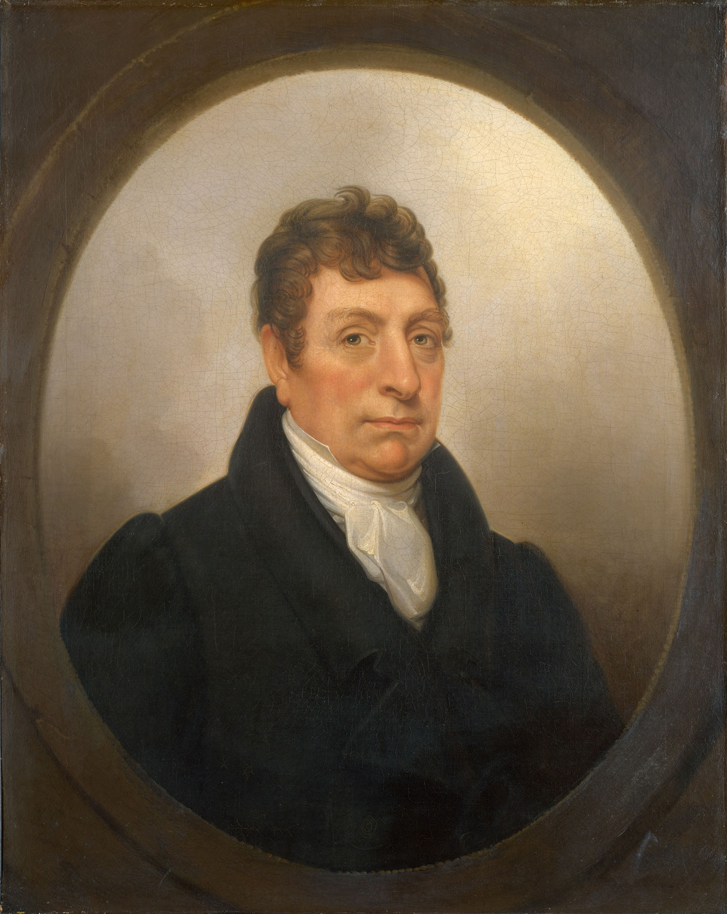 Rembrandt Peale, con trai của họa sỹ Charles Willson Peale, đã vẽ chân dung ngài Lafayette từ đời thực khi vị Hầu tước đang có chuyến viếng thăm Mỹ quốc. Một bức chân dung của Hầu tước Lafayette, năm 1825, họa sỹ Rembrandt Peale. Sơn dầu trên vải canvas. Bảo tàng Nghệ thuật Metropolitan, thành phố New York. (Ảnh: Tư liệu công cộng)