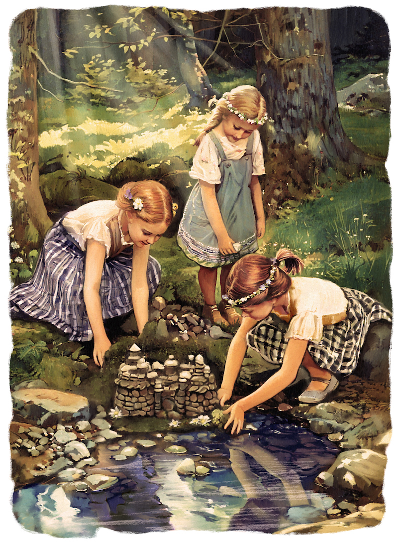 Tự do vui chơi ngoài trời giúp trẻ em thỏa sức sáng tạo và nâng cao trí tưởng tượng. (Ảnh: Biba Kayewich)